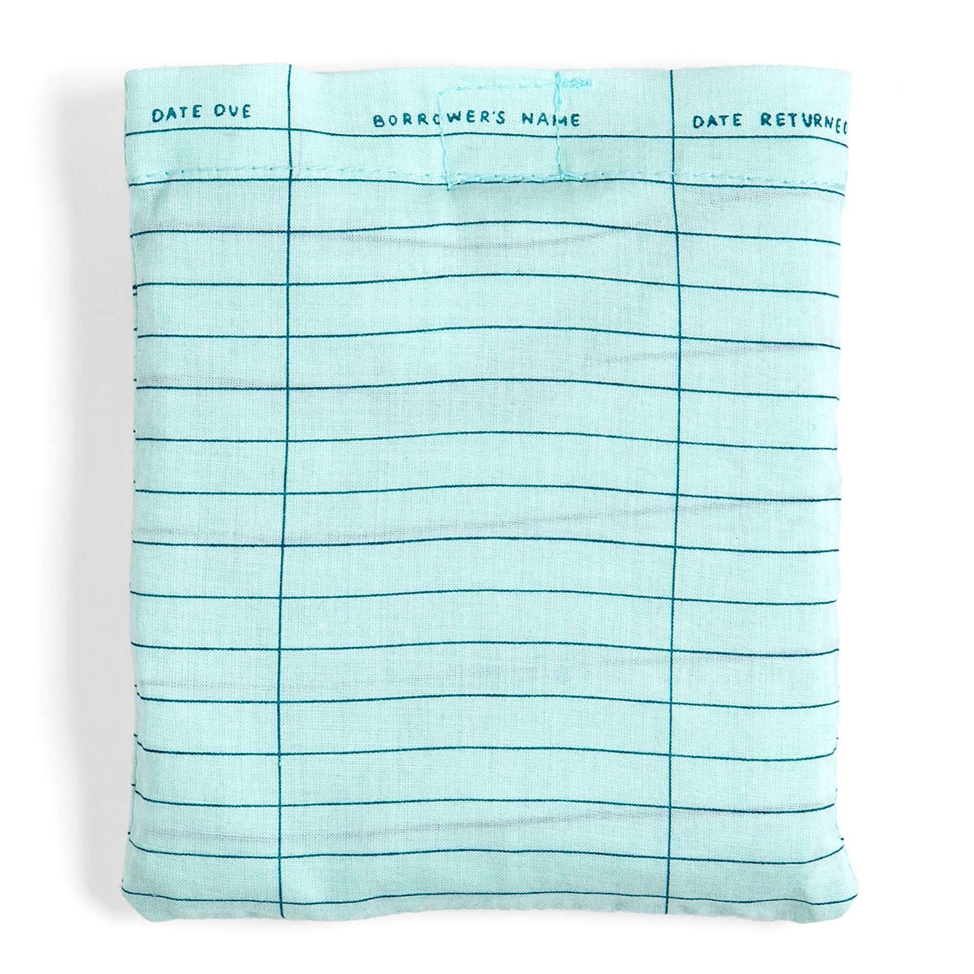 Library Card Lightweight Foldable Tote Bag- Sky Blue