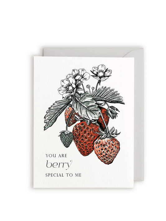 You Are Berry Special To Me Friendship Letterpress Card 
