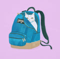 CatSport Backpack Cat - Clear Sticker