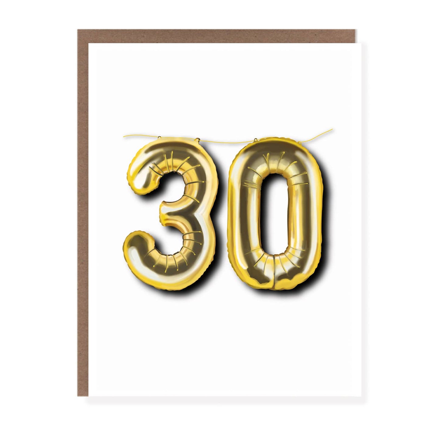 30 Balloon Birthday Card