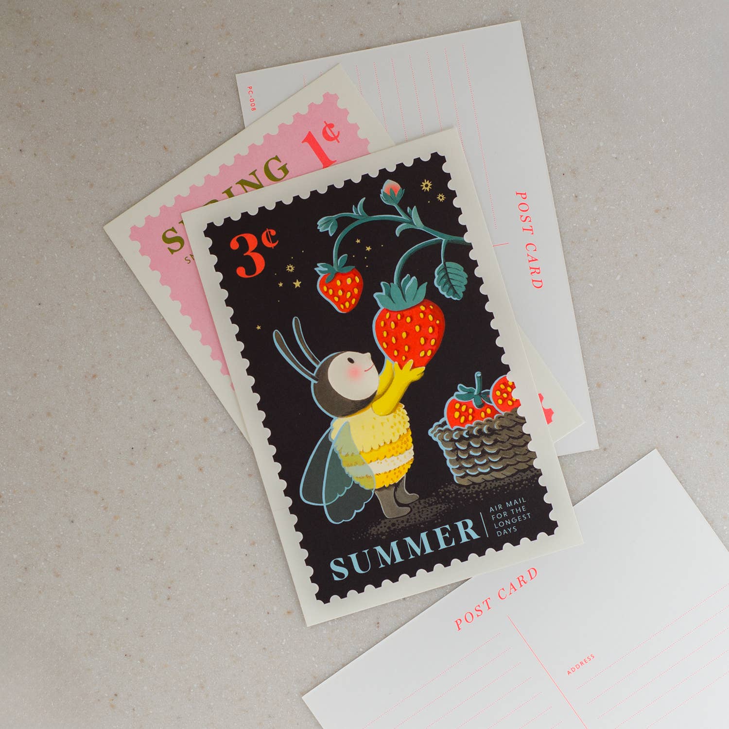 Summer Berry Basket Postcard