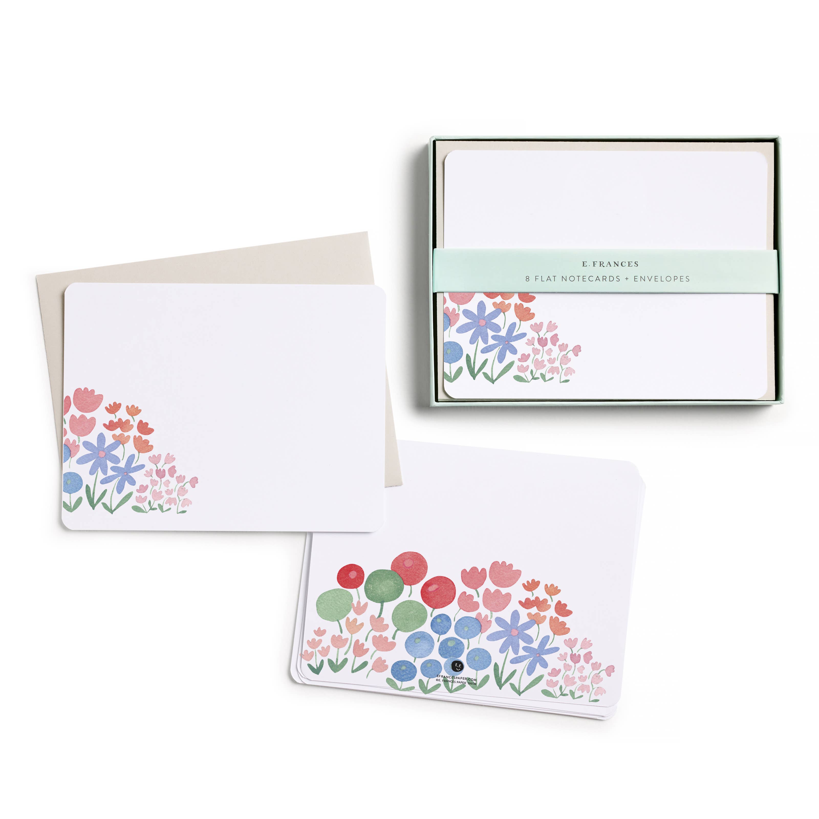Flower Patch Flat Notes (Boxed set of 8 Notecards)