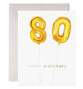 Helium 80th Birthday Card