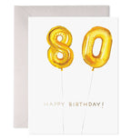 Helium 80th Birthday Card