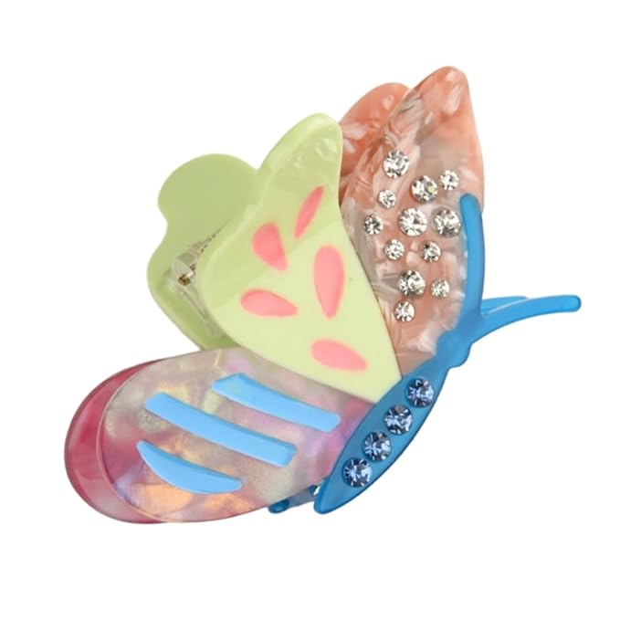 Colorful Butterfly Hair Claw- Blue