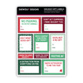 Holiday Gift Tag Sticker Sheet Labels (Set of 2)