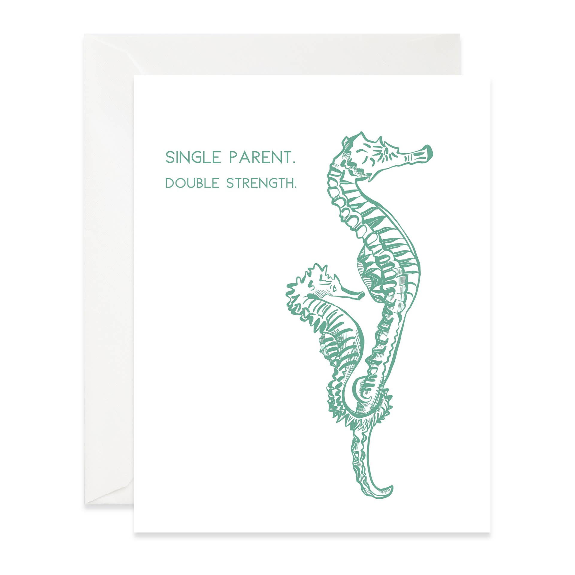 Single Parent Seahorse Card