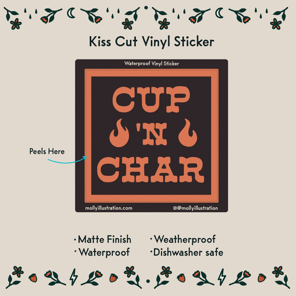 Cup N Char Sticker