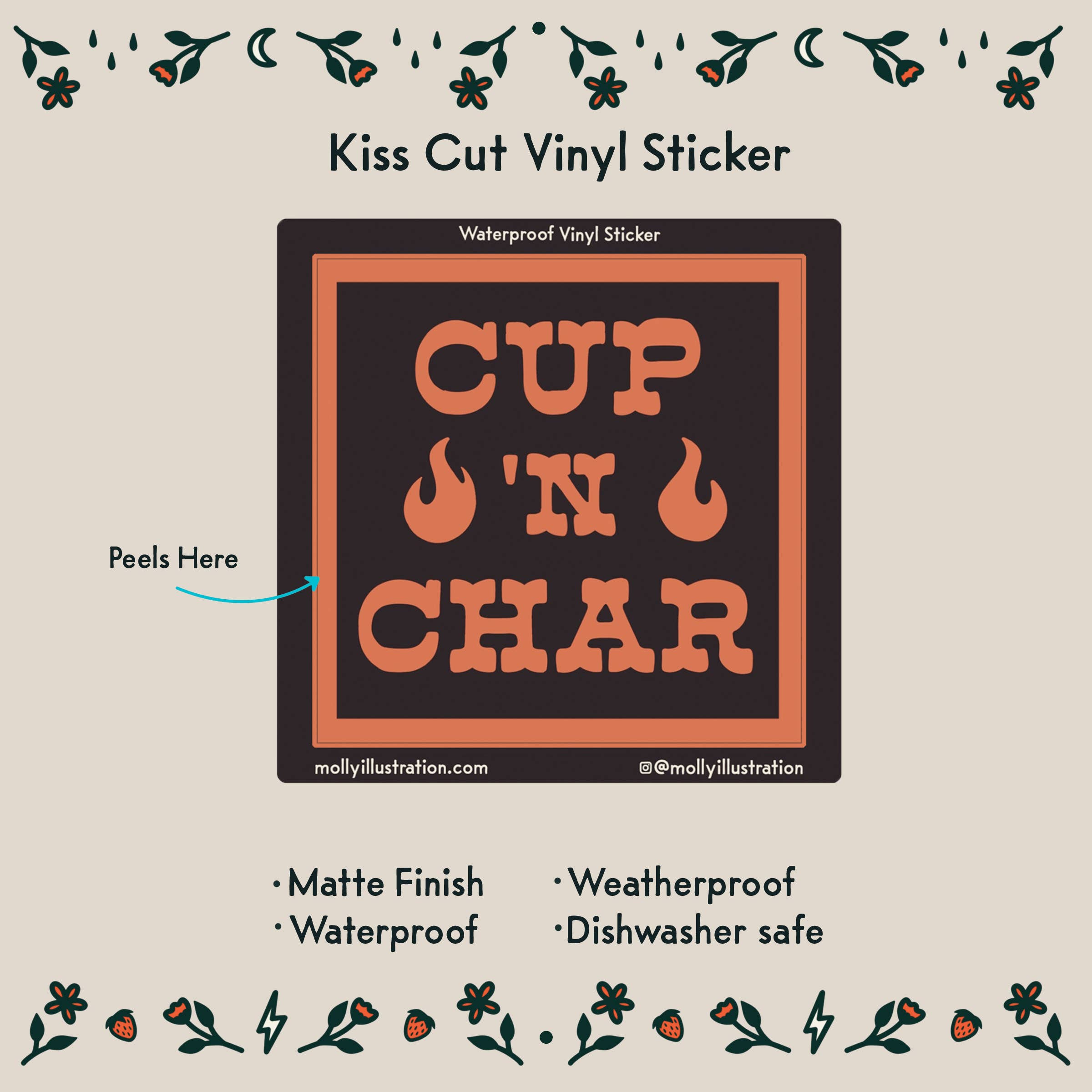 Cup N Char Sticker