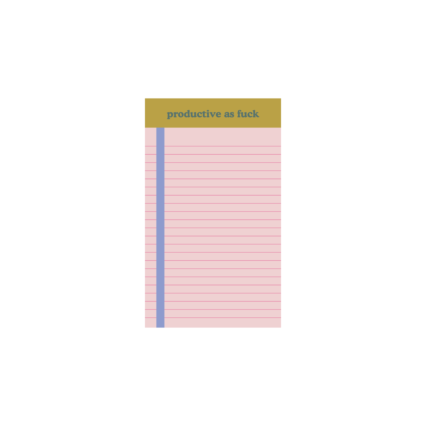 Productive As Fuck Colorblock Notepad