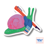 Writing Snail Sticker