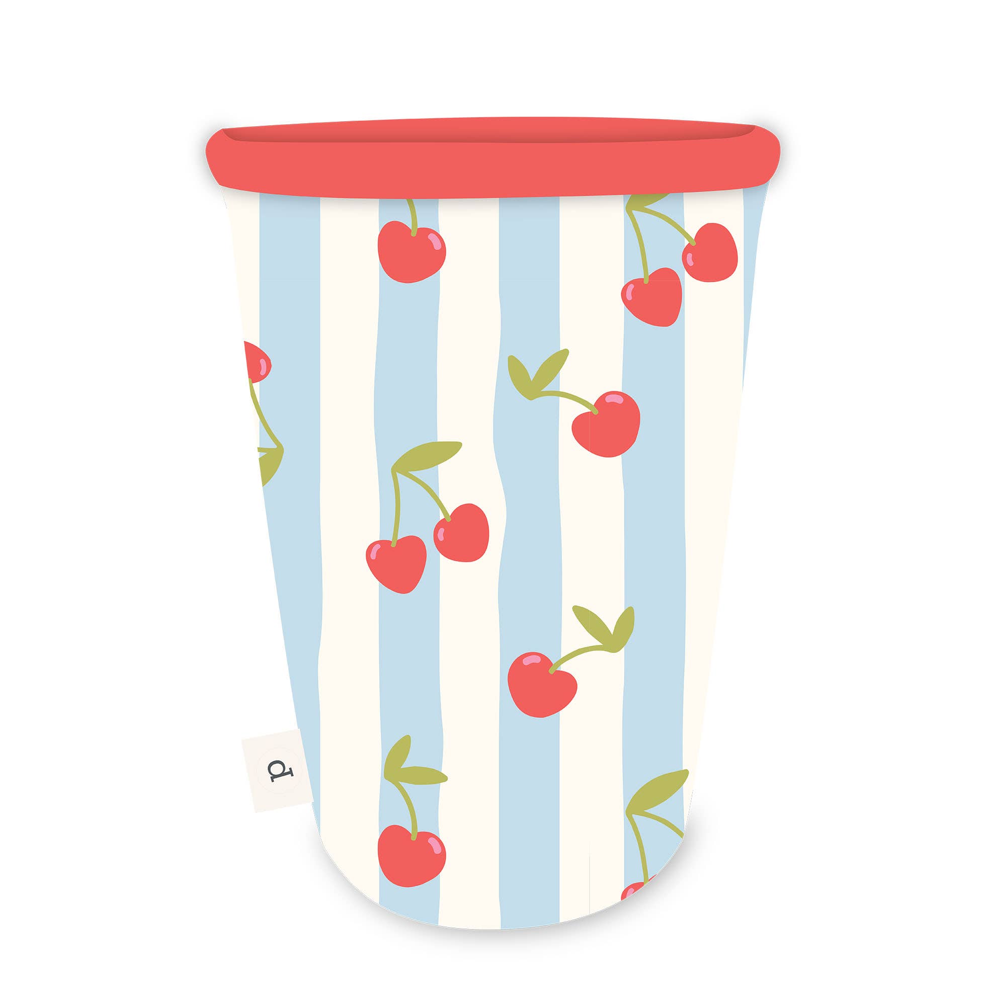 Cherry Striped Drink Sleeve