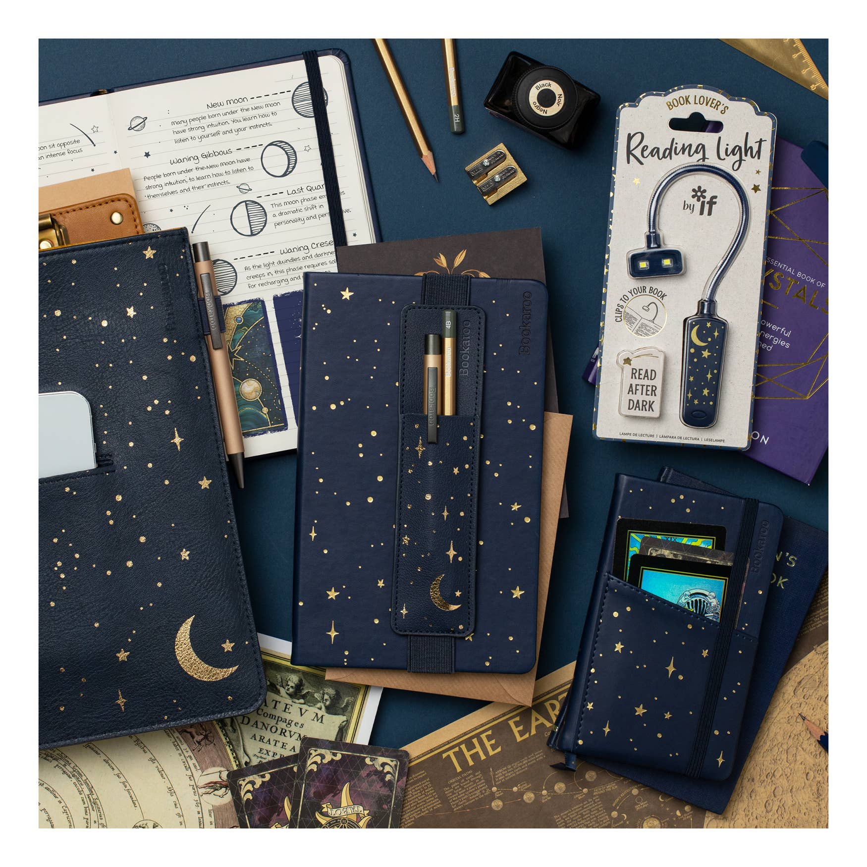 Bookaroo Moon & Stars Stationery: Navy Pen