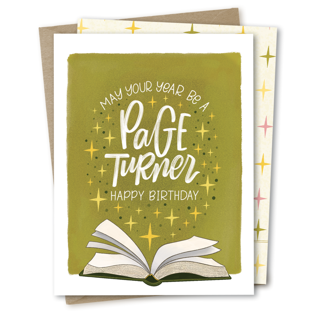 Page Turner Birthday | Book Lover Birthday Greeting Card