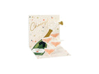 Mini Pop-up Card with Champagne Bottle & Glasses- Cheers!