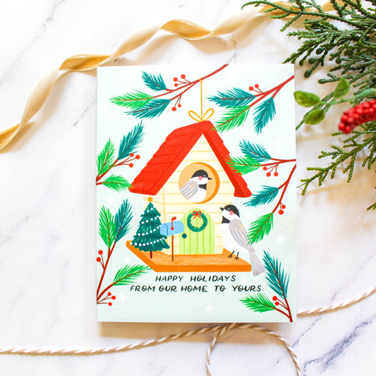 Winter Birdhouse Card