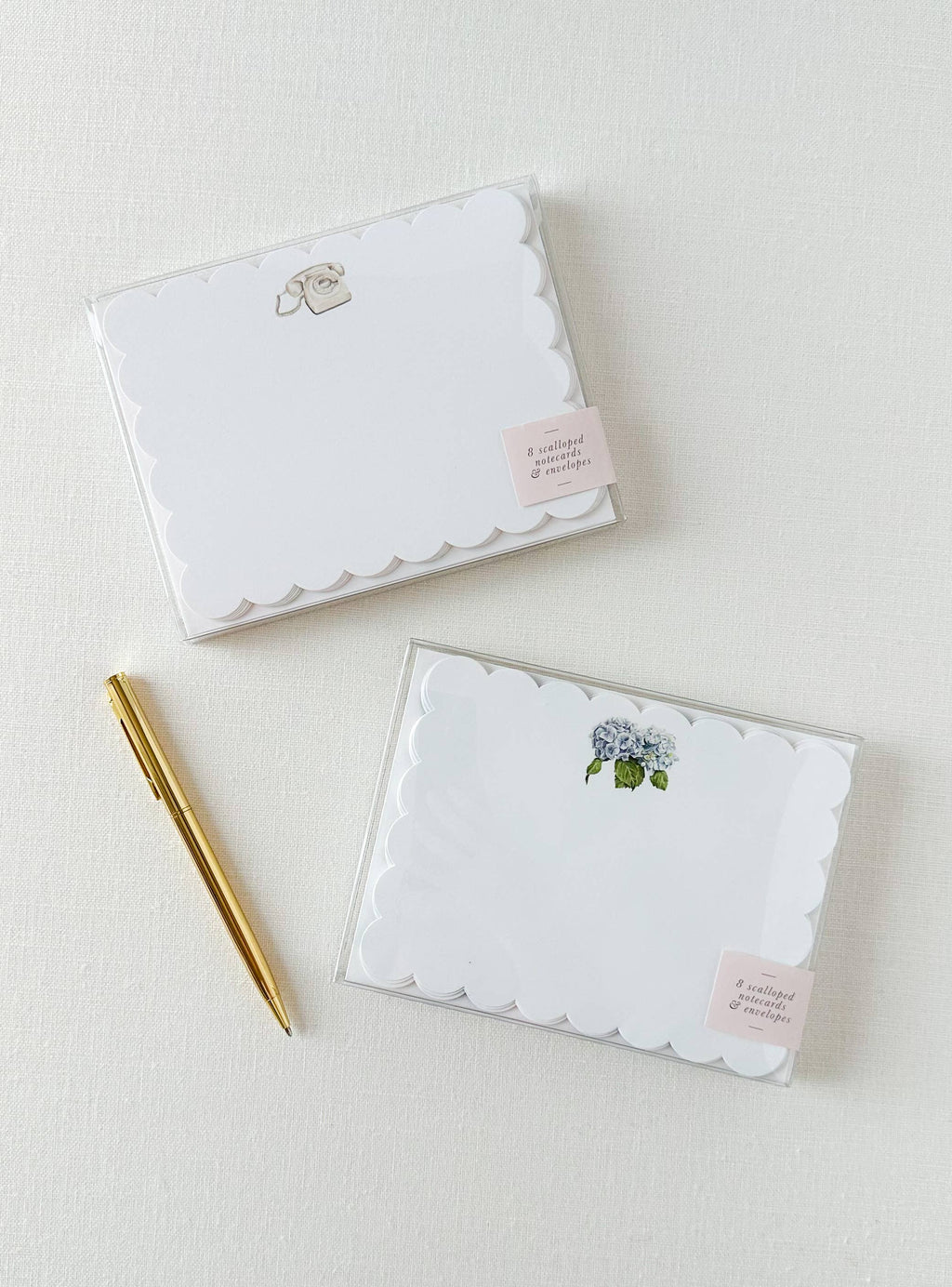 Vintage Phone Scalloped Notecards