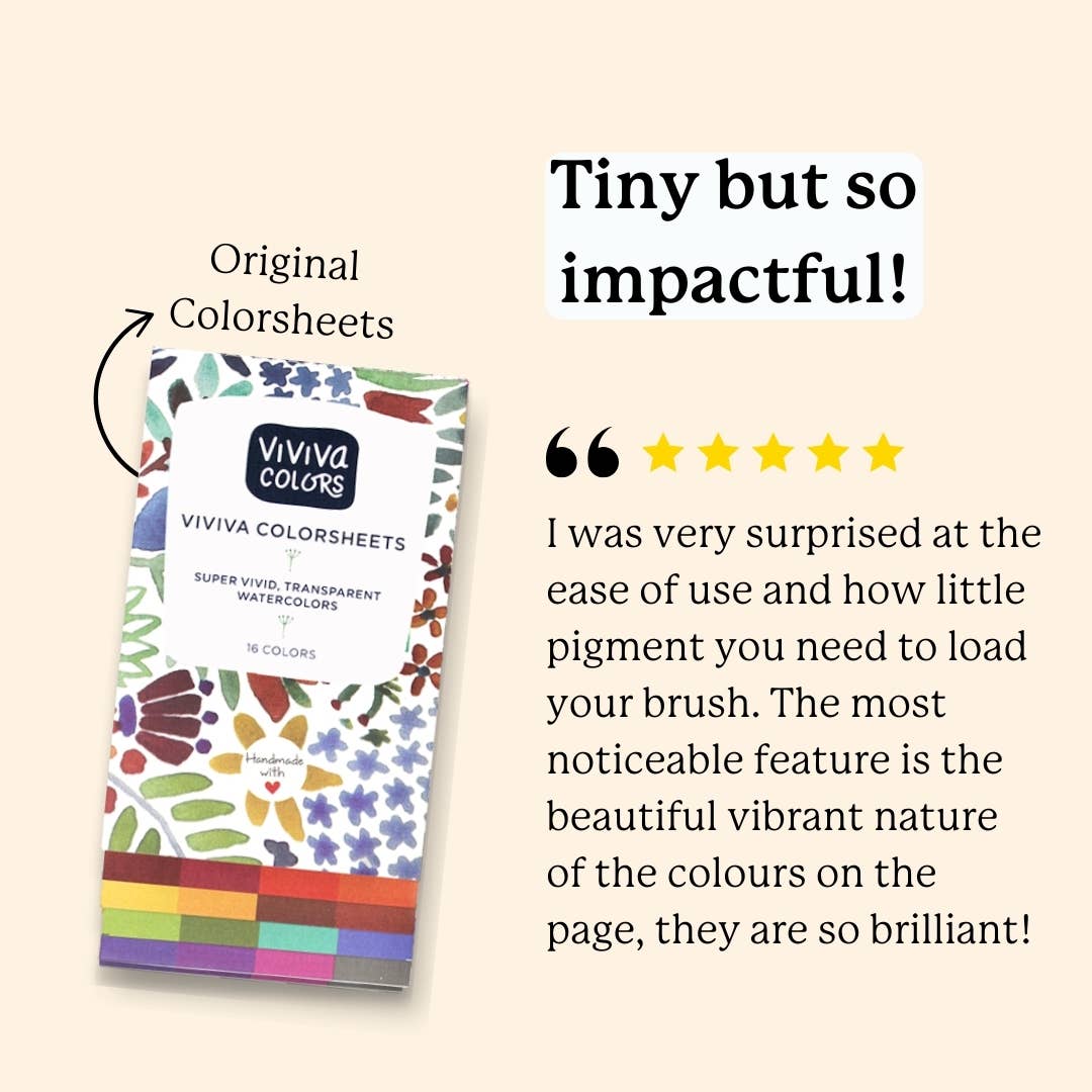 Original Colorsheets - 16 Watercolors | Handmade | Portable