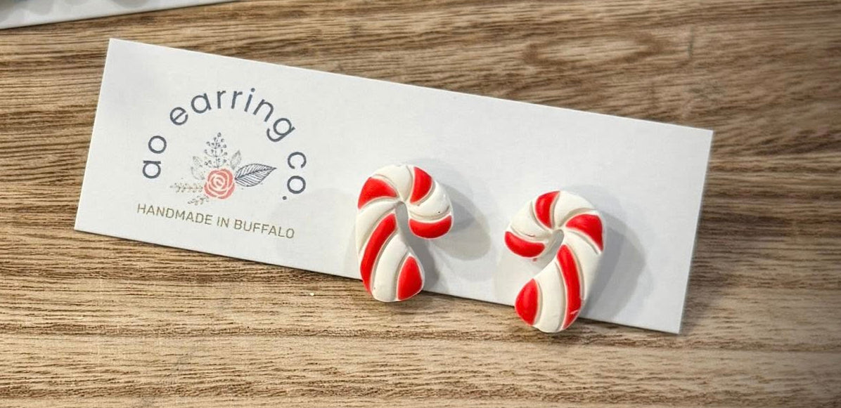 Candy Cane Studs