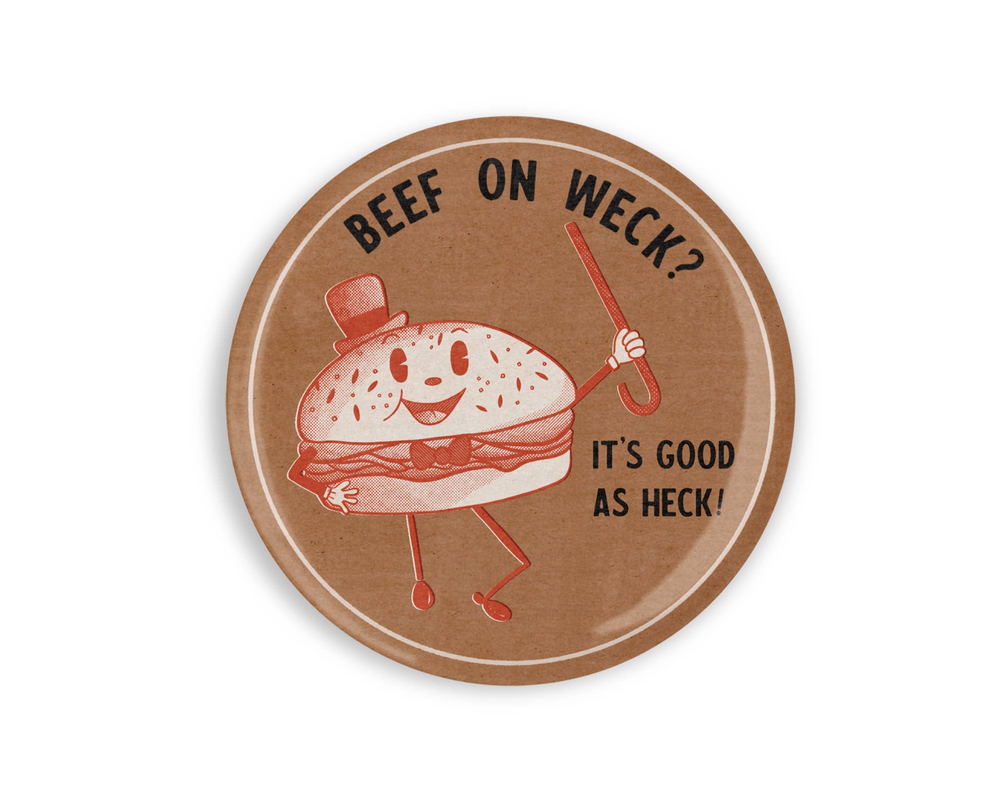 Beef on Weck Sandwich Illustrated Magnet