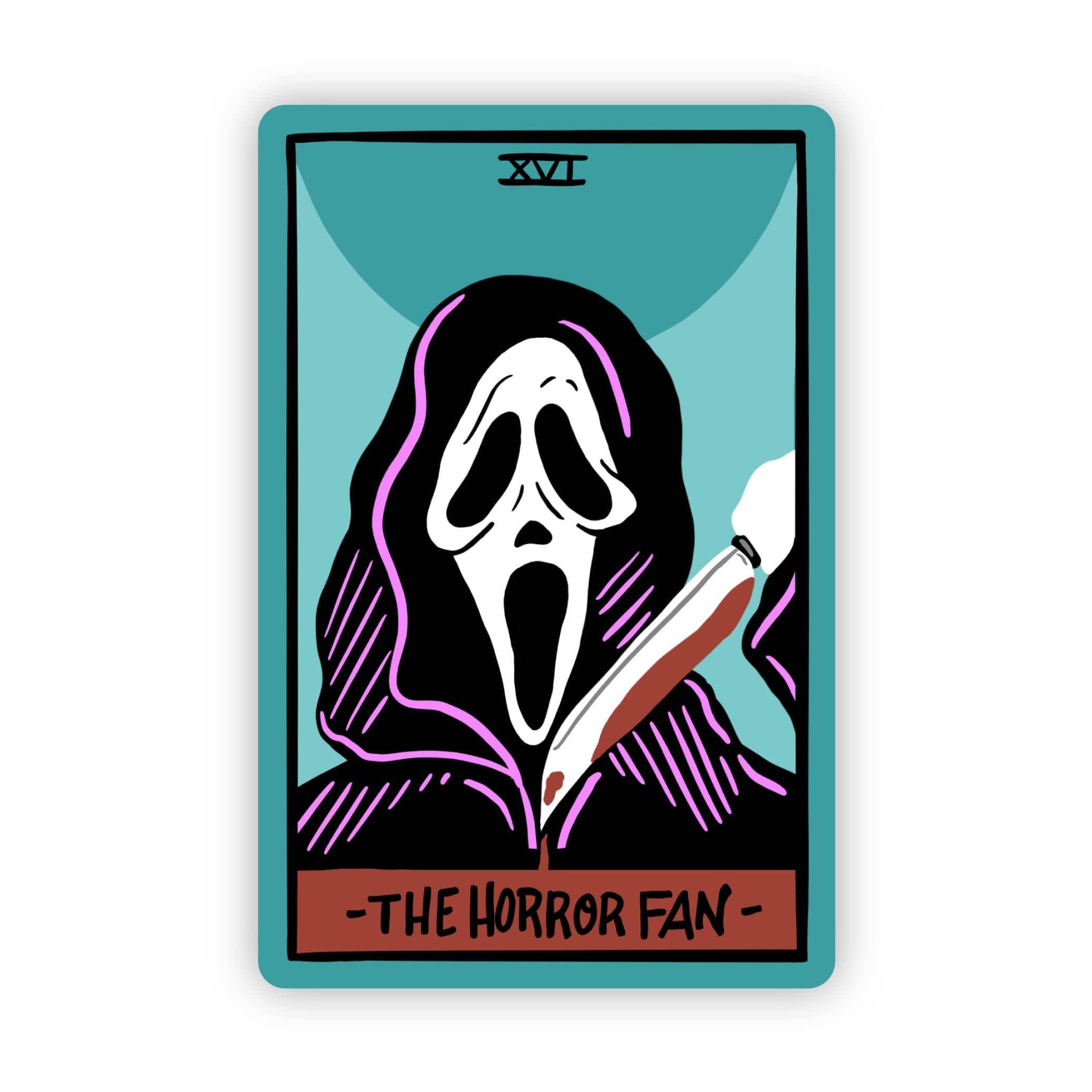 The Horror Fan Tarot Card Sticker