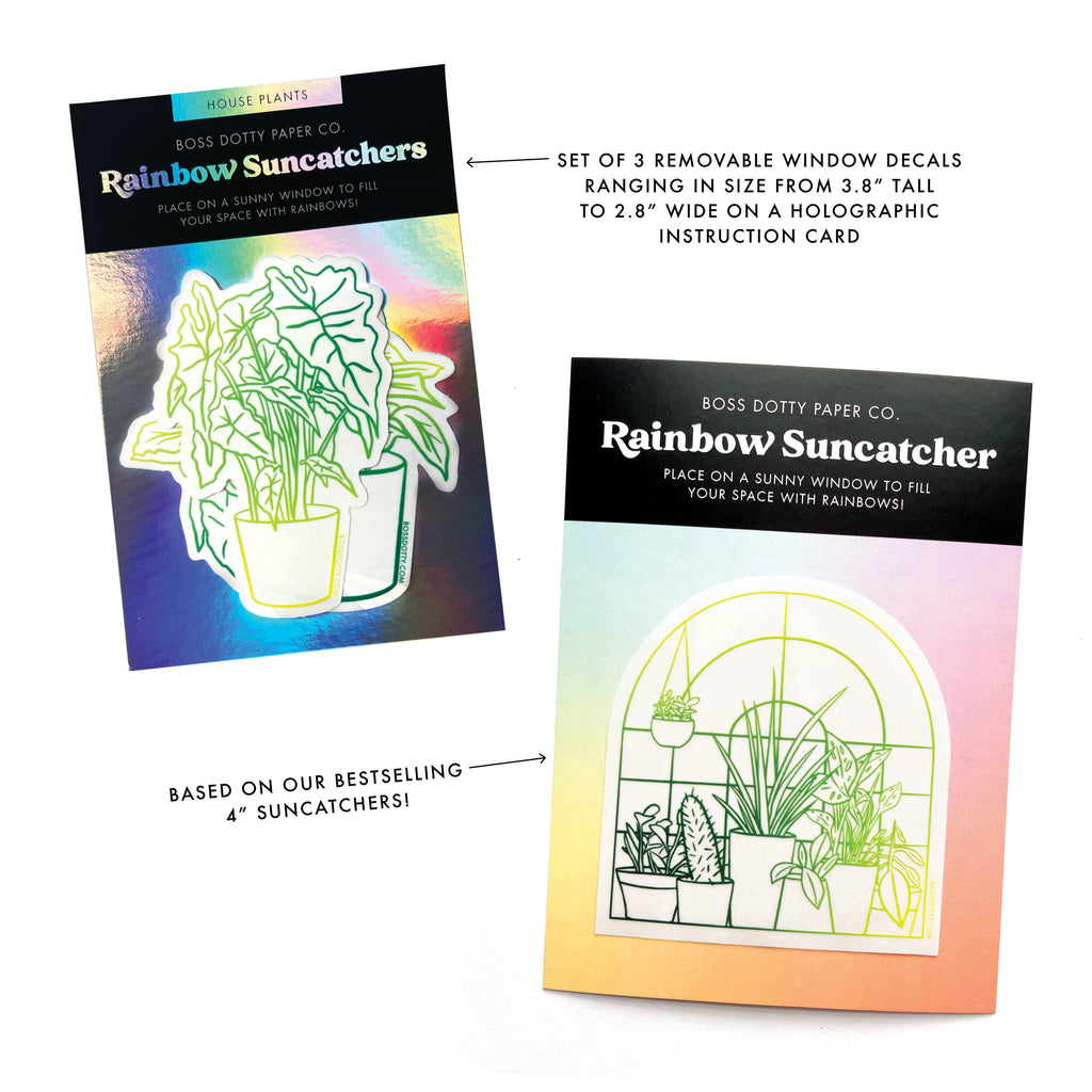 House Plants Rainbow Suncatchers Set of 3