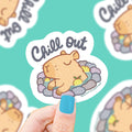 Chill Out Capybara Bath Sticker