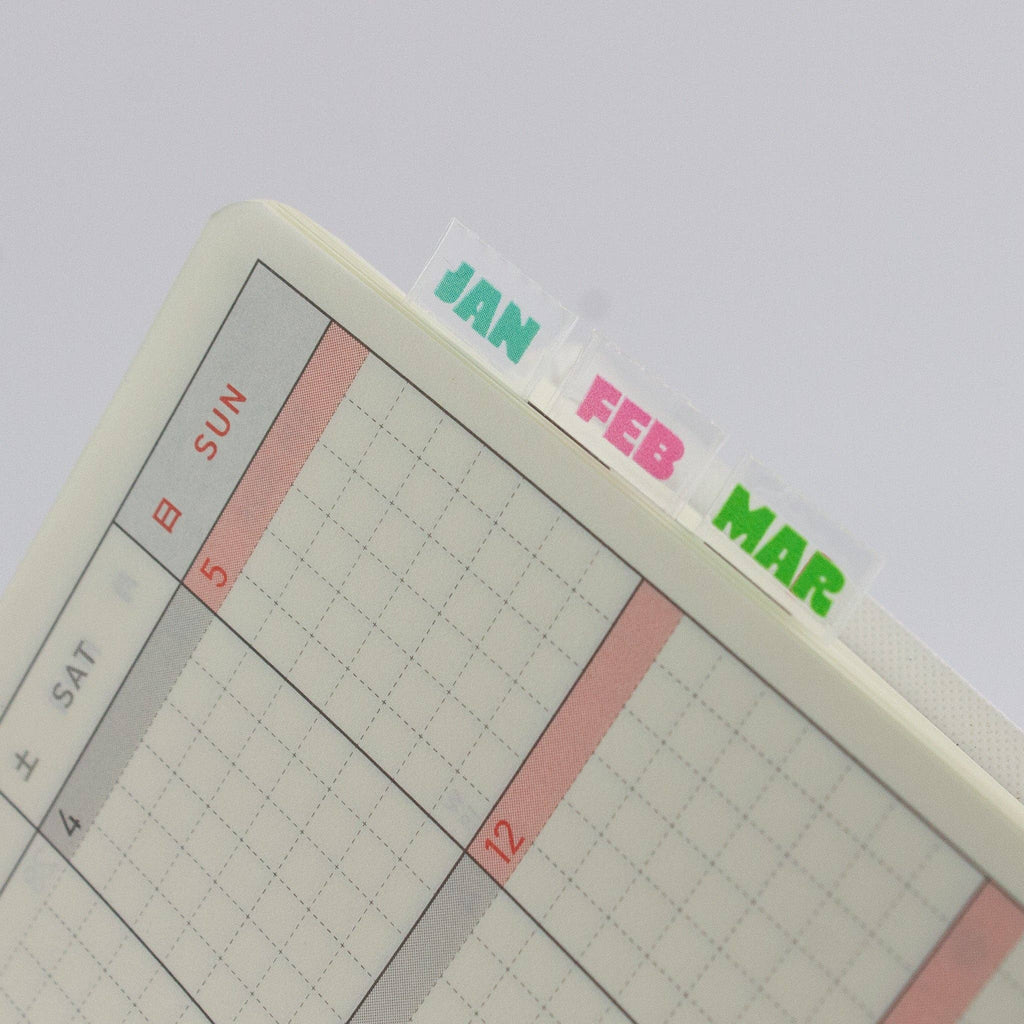 Planner Index Sticker Tabs - Months