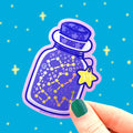 Bottle of Stars Holographic Sticker