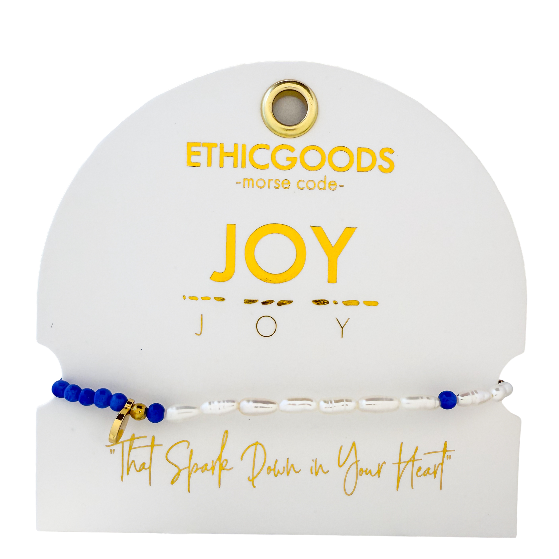 3mm Morse Code Pearl & Stone Beaded Bracelet | JOY