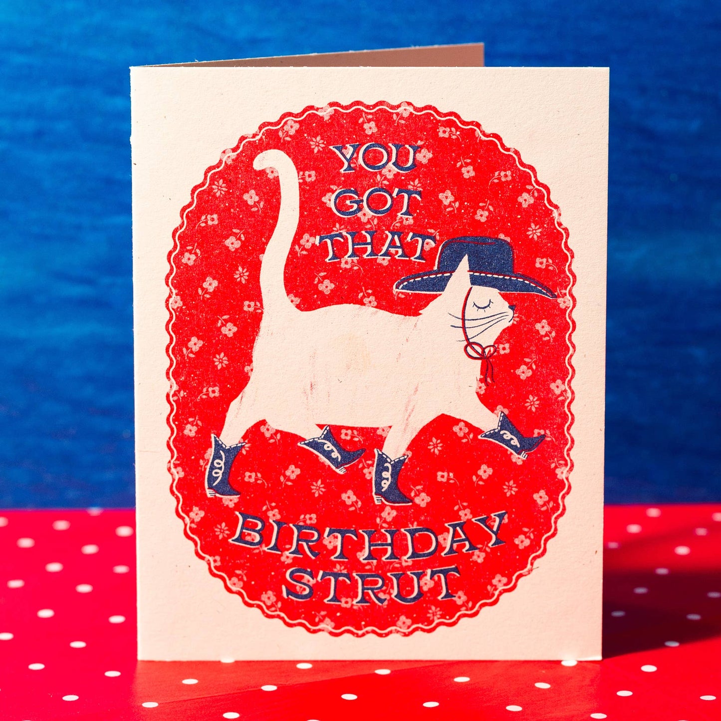 Birthday Strut - Risograph Card