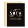 Not Over the Hill 50th Birthday Card