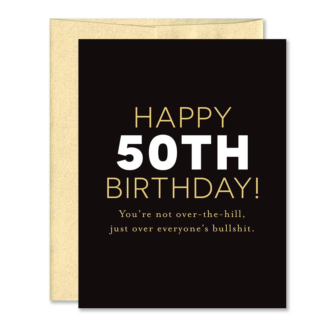 Not Over the Hill 50th Birthday Card