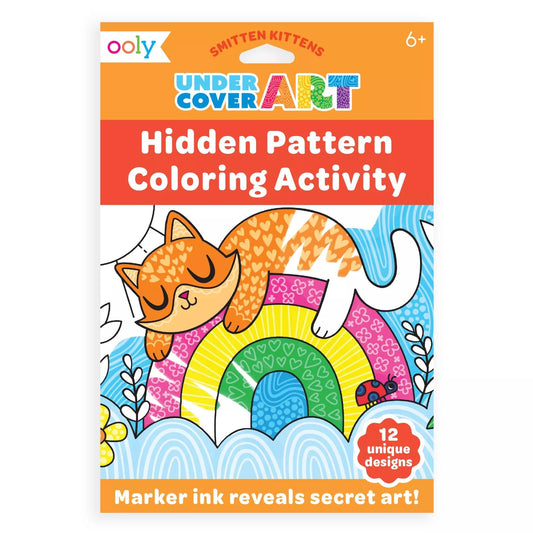 Undercover Art Hidden Patterns Coloring Activity- Smitten Kittens