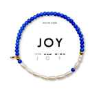 3mm Morse Code Pearl & Stone Beaded Bracelet | JOY
