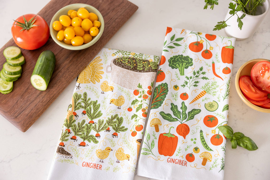 Vegetable Tea Towel - Garden Kitchen