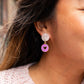 Amora Heart Earrings - Purple