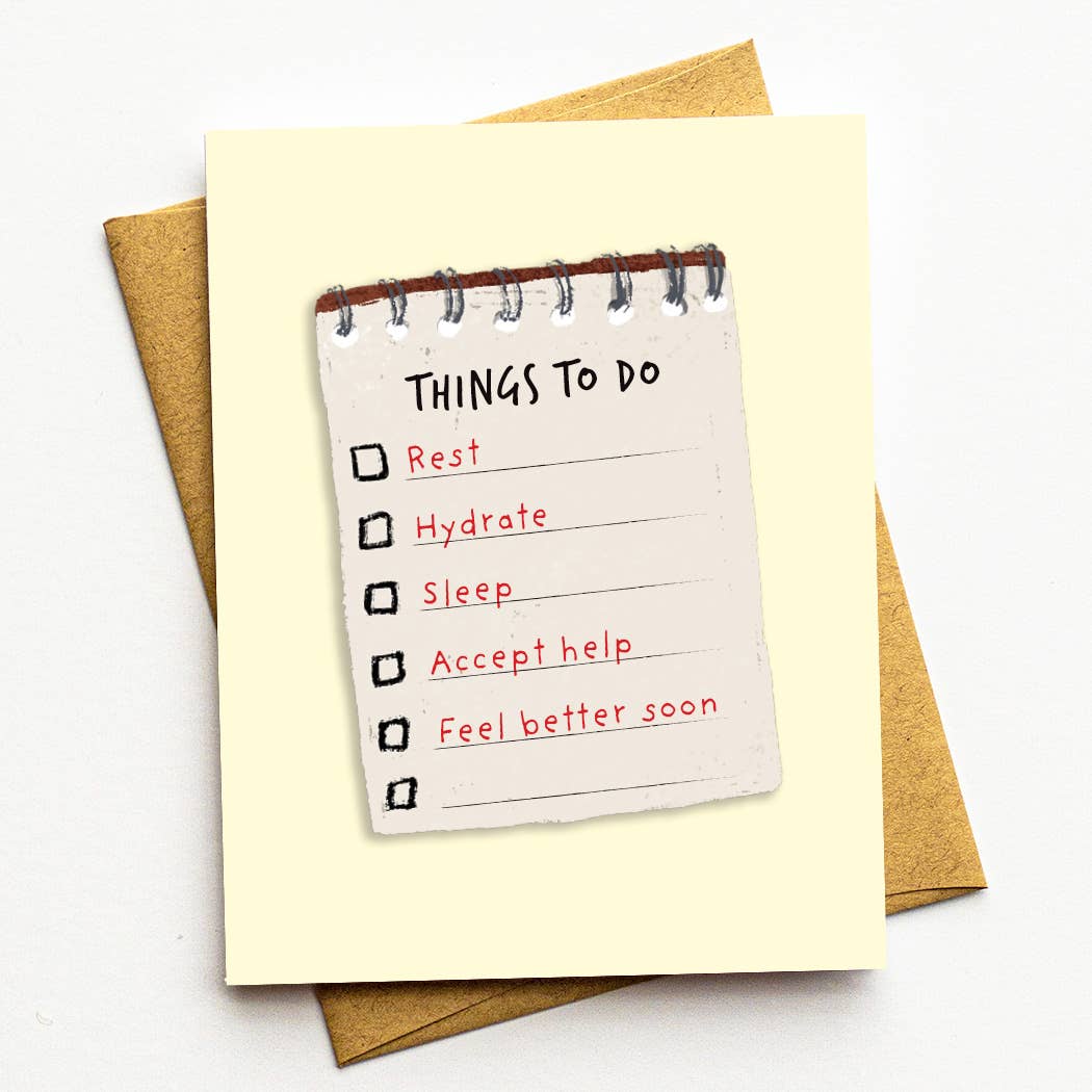 How To Get Well To-Do List Card