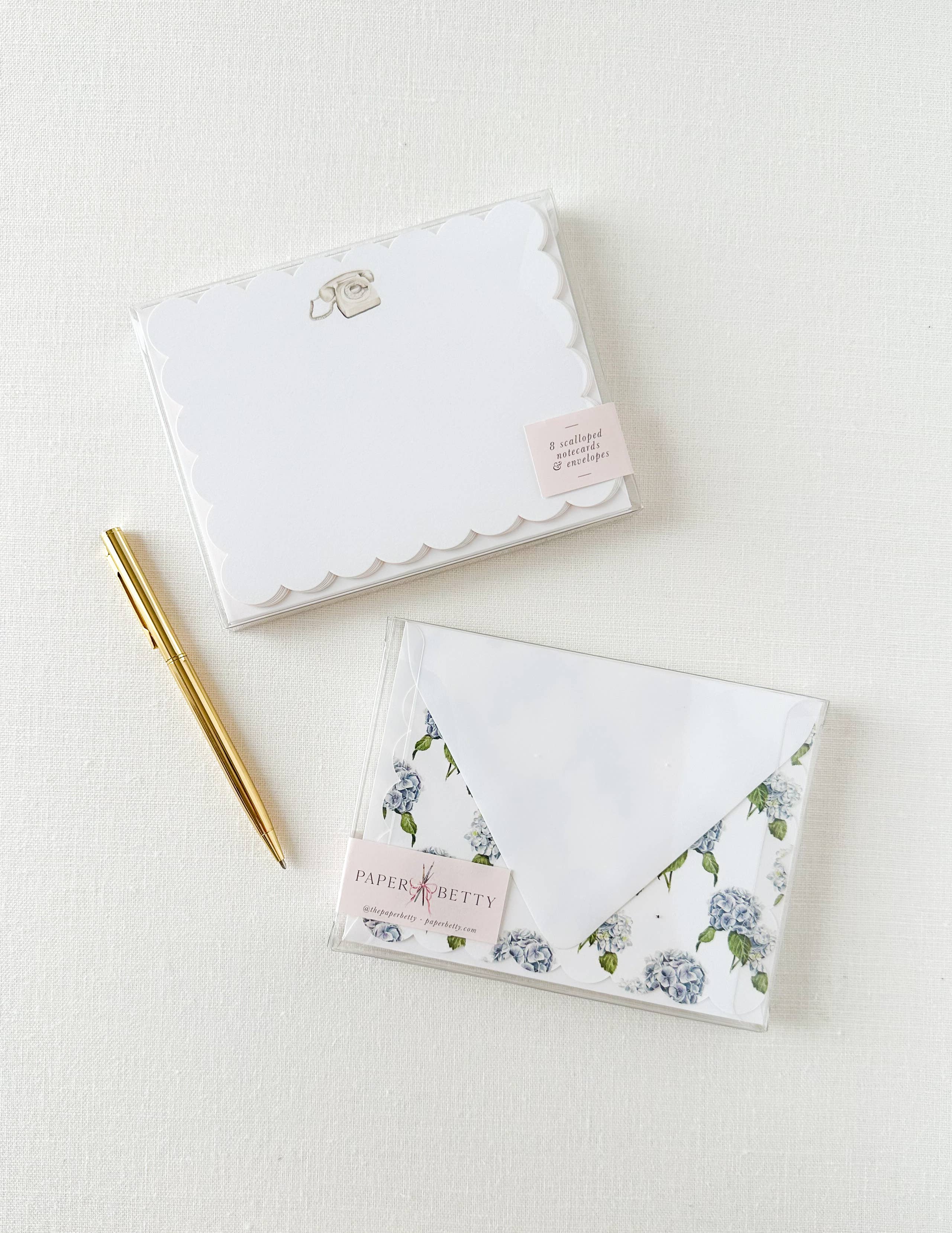 Vintage Phone Scalloped Notecards