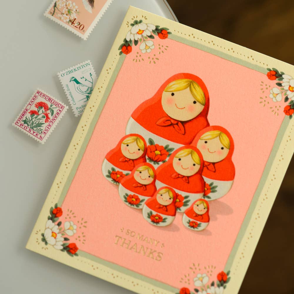 Nesting Dolls Thank You Greeting Card