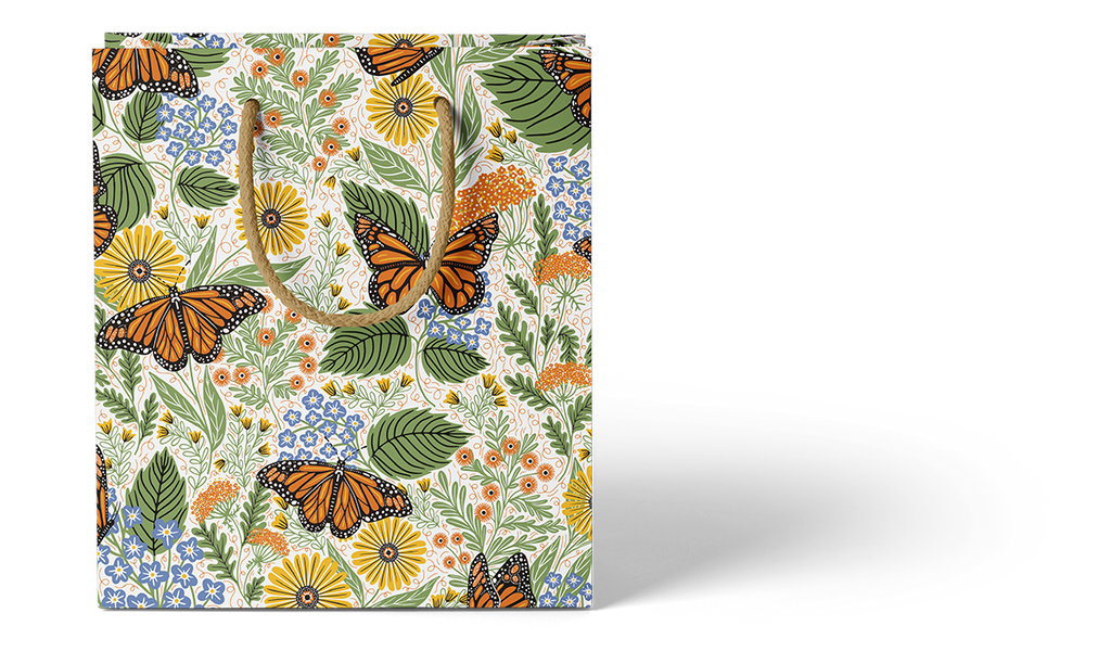 Monarch Garden Gift Bag - Reusable, Butterflies