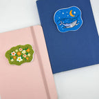 Whimsical Whale - Chenille Woven Sticker Patch