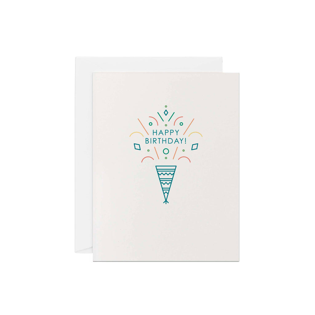 Birthday Card | Party Popper Celebration Design