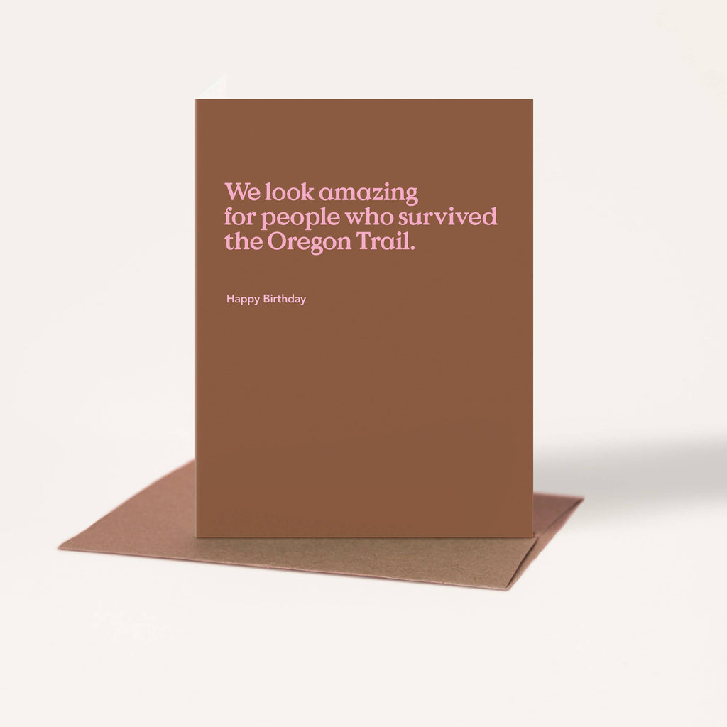 Oregon Trail Funny Birthday Card