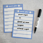 Meal Plan Dry-Erase Fridge Magnet