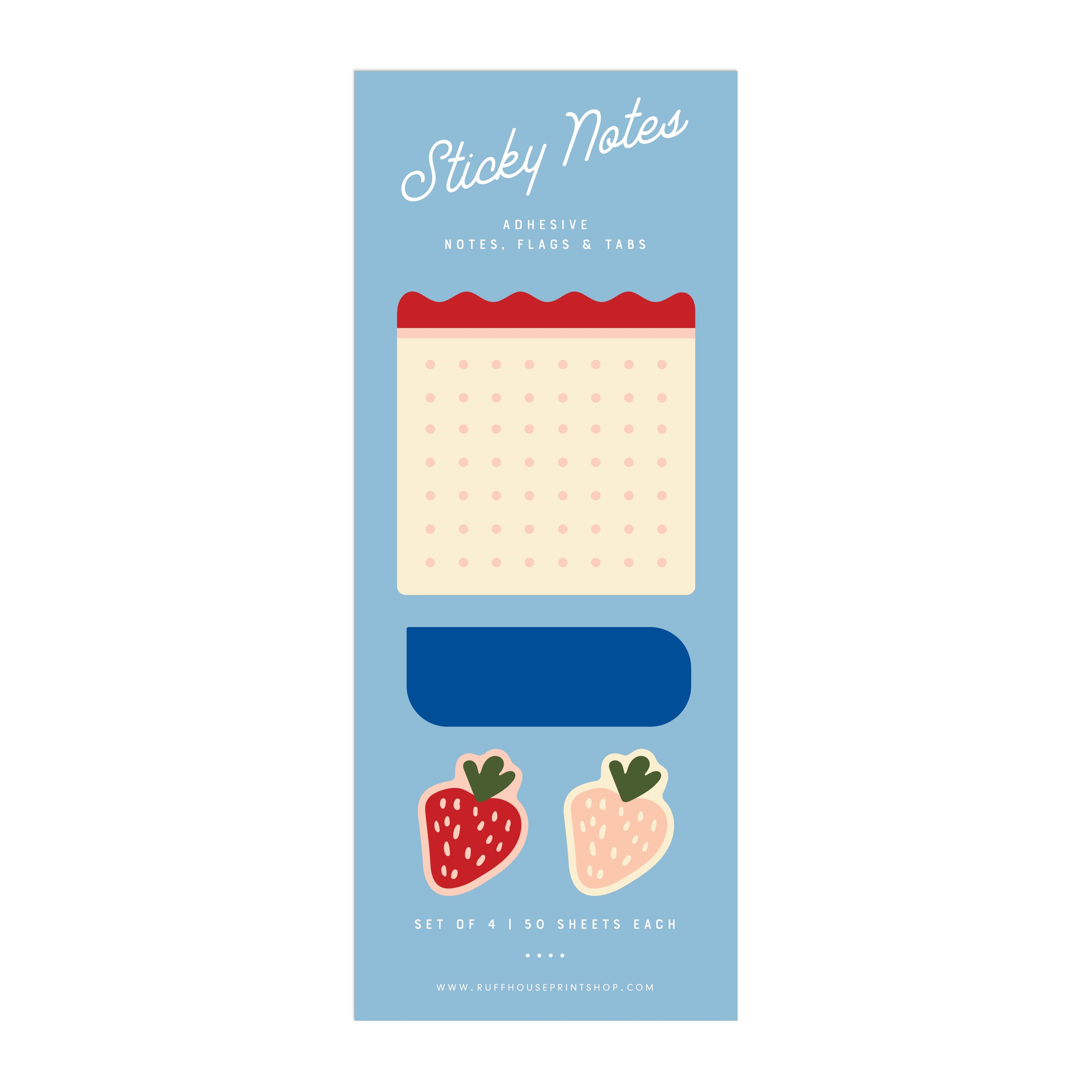 Strawberry Sticky Note Set - Page Flags and Tabs