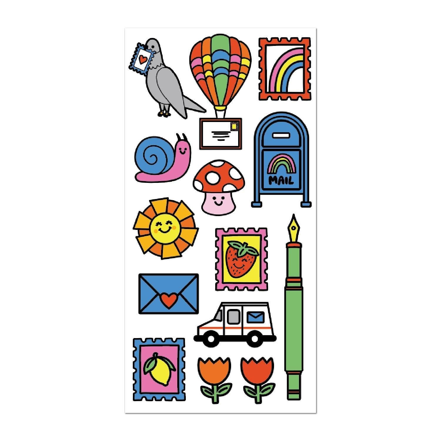 WS-Snail Mail & Sunshine Sticker On The Roll