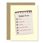 How To Get Well To-Do List Card
