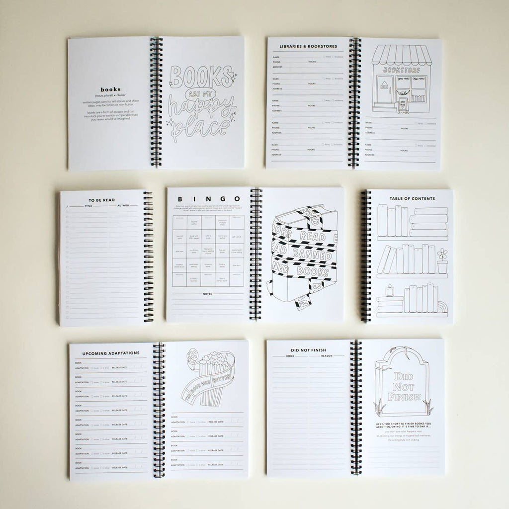 Reading Heart Reading Log Journal | Book Review Tracker