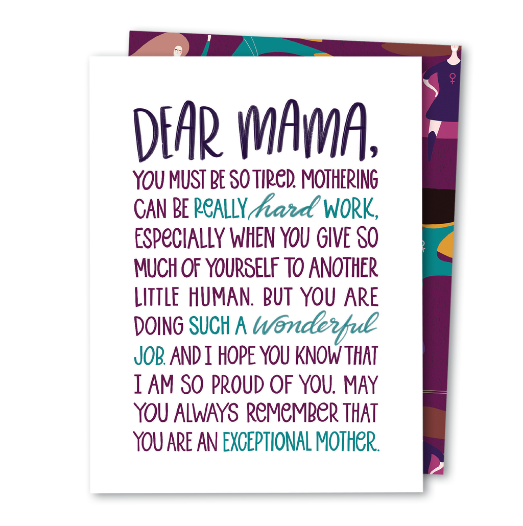 Dear Mama Supportive Parenting Card